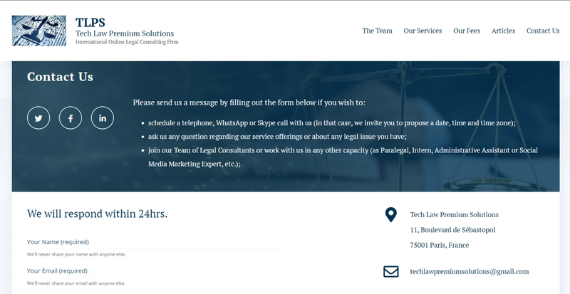 Tech Law Premium Solutions Website Screenshot (2)
